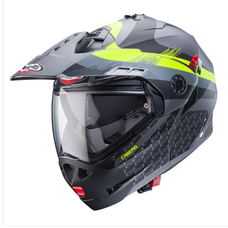 CASCO PARA MOTO CABERG TOURMAX X SARABE MATT GUN METAL/BLACK/YELLOW - 1