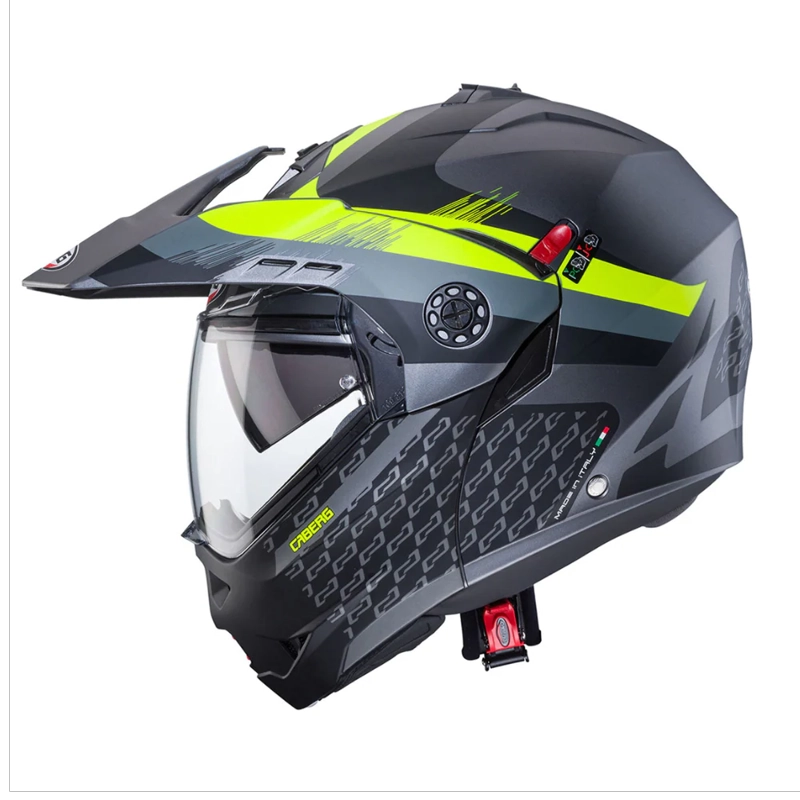 CASCO PARA MOTO CABERG TOURMAX X SARABE MATT GUN METAL/BLACK/YELLOW - 2