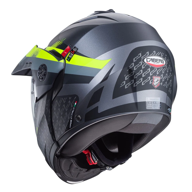 CASCO PARA MOTO CABERG TOURMAX X SARABE MATT GUN METAL/BLACK/YELLOW - 4