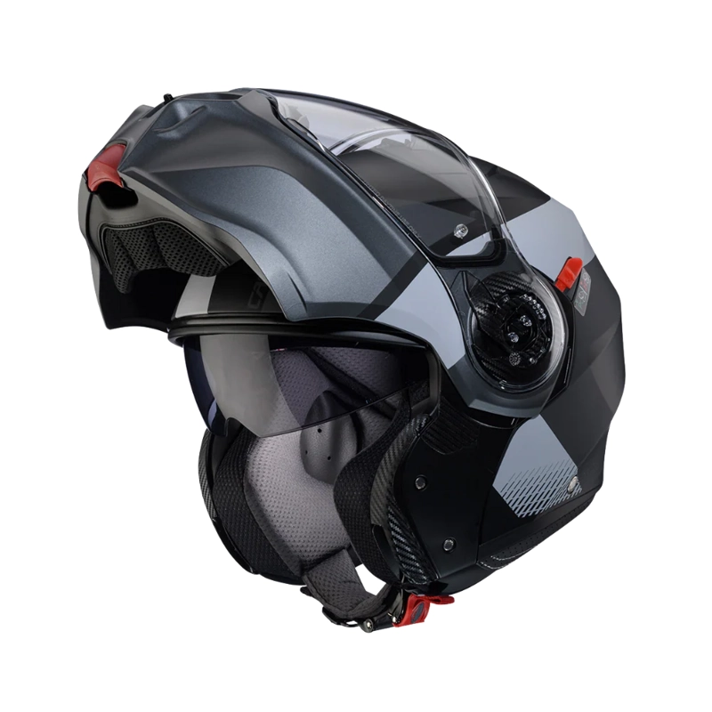 CASCO PARA MOTO CABERG DUKE EVO INDY MATT BLACK/GUN METAL/GREY - 3