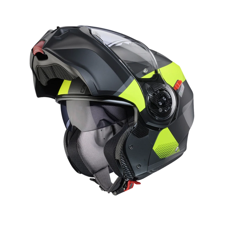 CASCO PARA MOTO CABERG DUKE EVO INDY MATT GUN METAL/YELLOW FLUOR/BLACK - 2