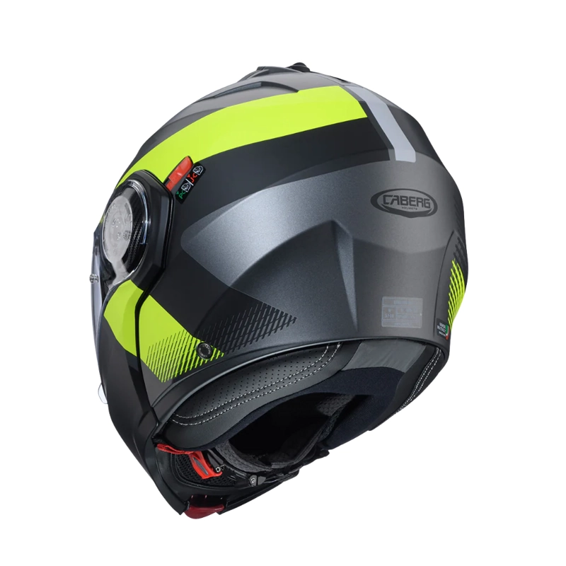 CASCO PARA MOTO CABERG DUKE EVO INDY MATT GUN METAL/YELLOW FLUOR/BLACK - 4