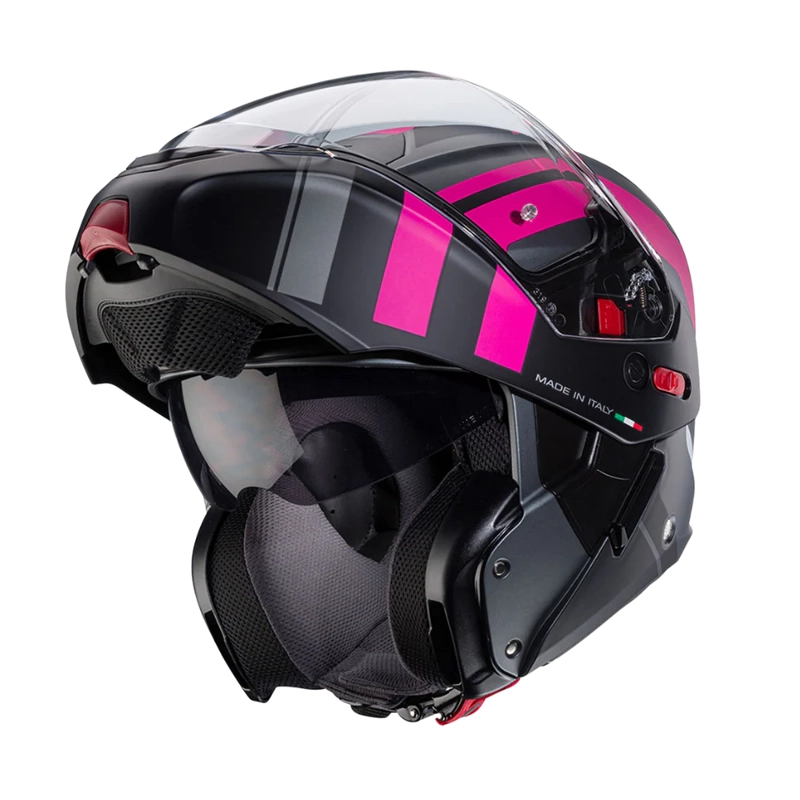 CASCO PARA MOTO CABERG HORUS X ROAD MATT GUN METAL/BLACK/FUCHSIA - 1