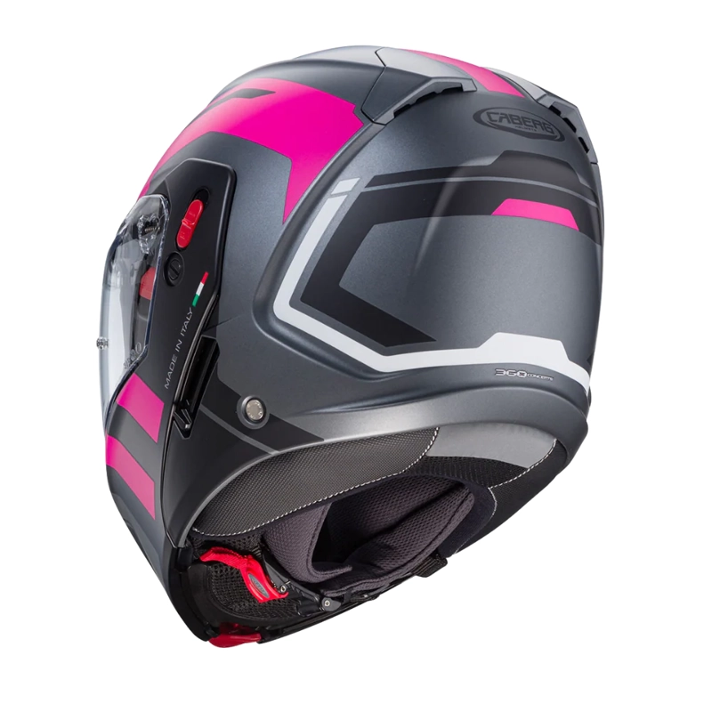 CASCO PARA MOTO CABERG HORUS X ROAD MATT GUN METAL/BLACK/FUCHSIA - 5