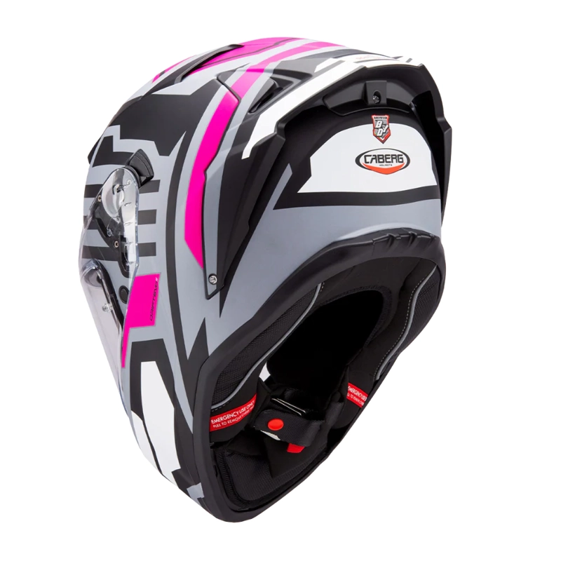 CASCO PARA MOTO CABERG DRIFT EVO II HORIZON MATT GREY/BLACK/FUCHSIA - 4