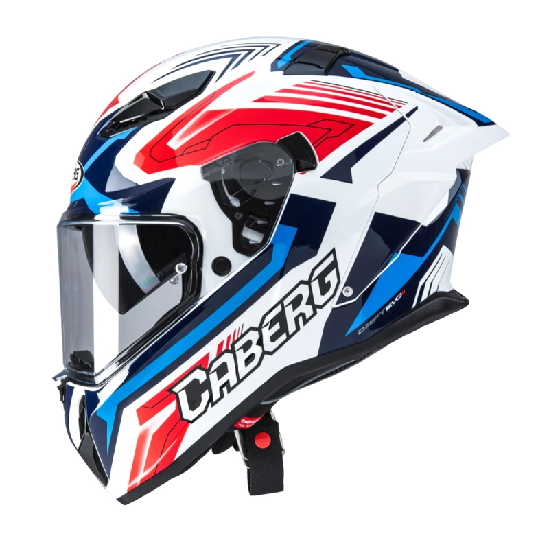 CASCO PARA MOTO CABERG DRIFT EVO II JARAMA WHITE/RED/BLUE - 2
