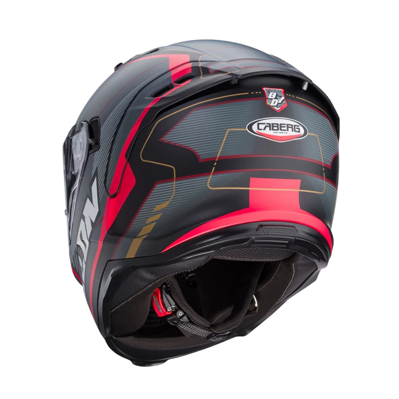 CASCO PARA MOTO CABERG AVALON X OPTIC MATT BLACK/GREY/RED - 4
