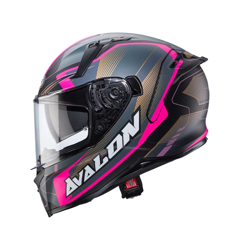 CASCO PARA MOTO CABERG AVALON X Optic Matt Black/Grey/Fuchsia - 2