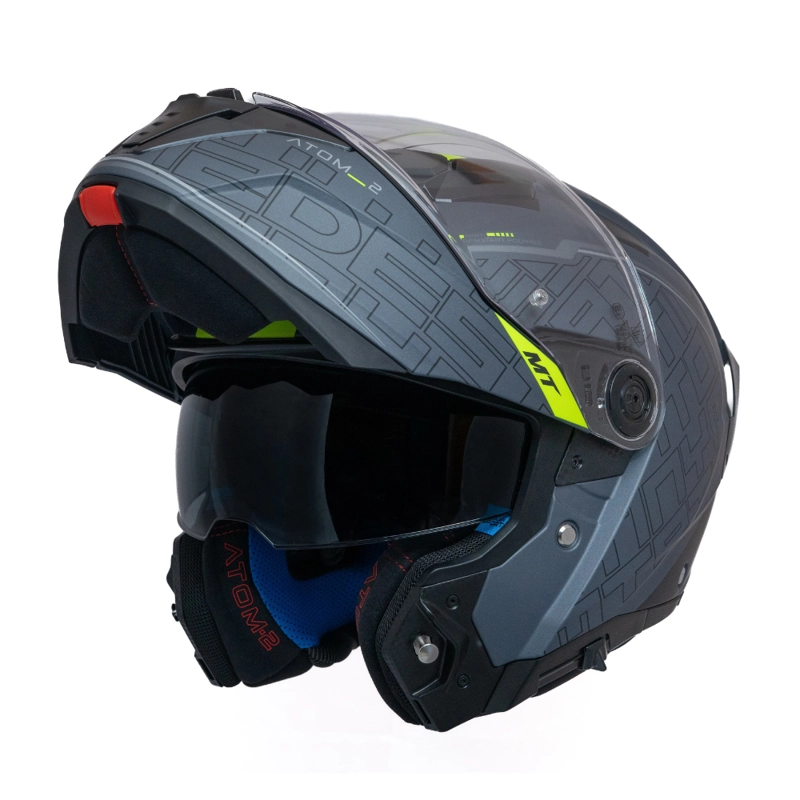 CASCO PARA MOTO MT FU404SV ATOM 2 SV DESTINY AZUL MATE + PINLOCK MT-V-35 - 1