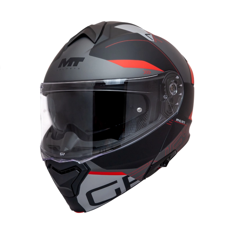 CASCO PARA MOTO MT FU935SV GENESIS SV ATEMPO ROJO/ GRIS/ NEGRO MATE - 2