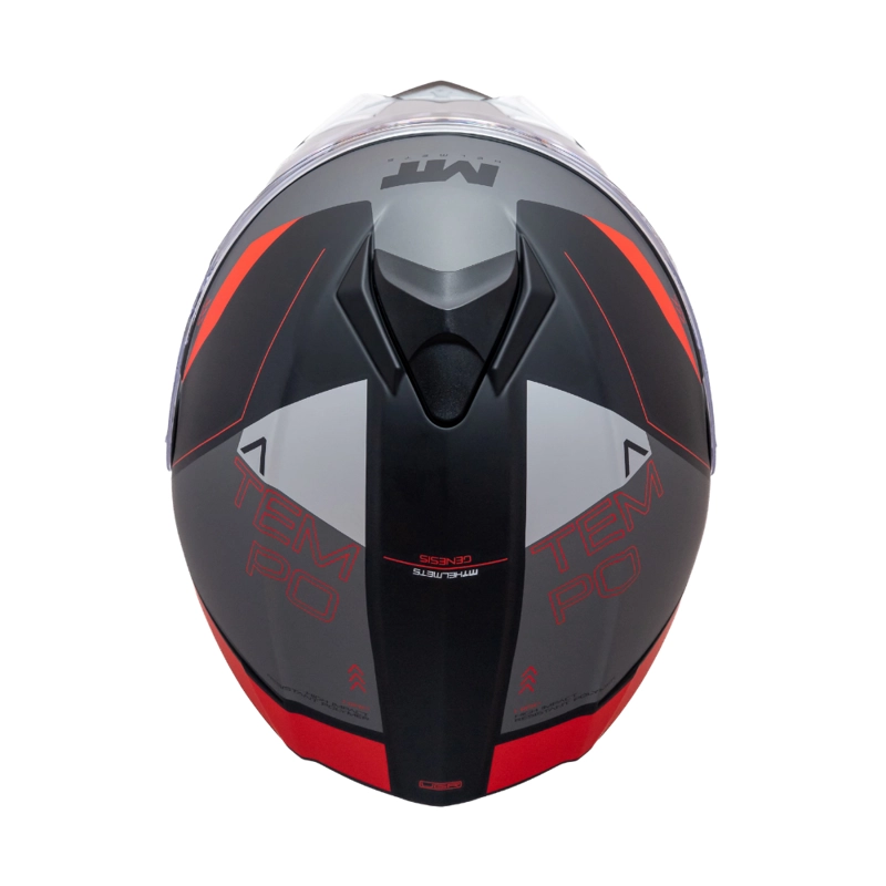 CASCO PARA MOTO MT FU935SV GENESIS SV ATEMPO ROJO/ GRIS/ NEGRO MATE - 7