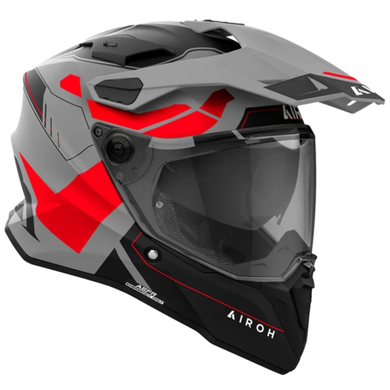 CASCO PARA MOTO AIROH COMMANDER 2 REVEAL ROJO FLUOR MATE - 2