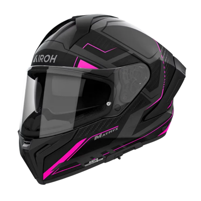 CASCO PARA MOTO AIROH MATRYX ROCKET ROSADO MATE - 1