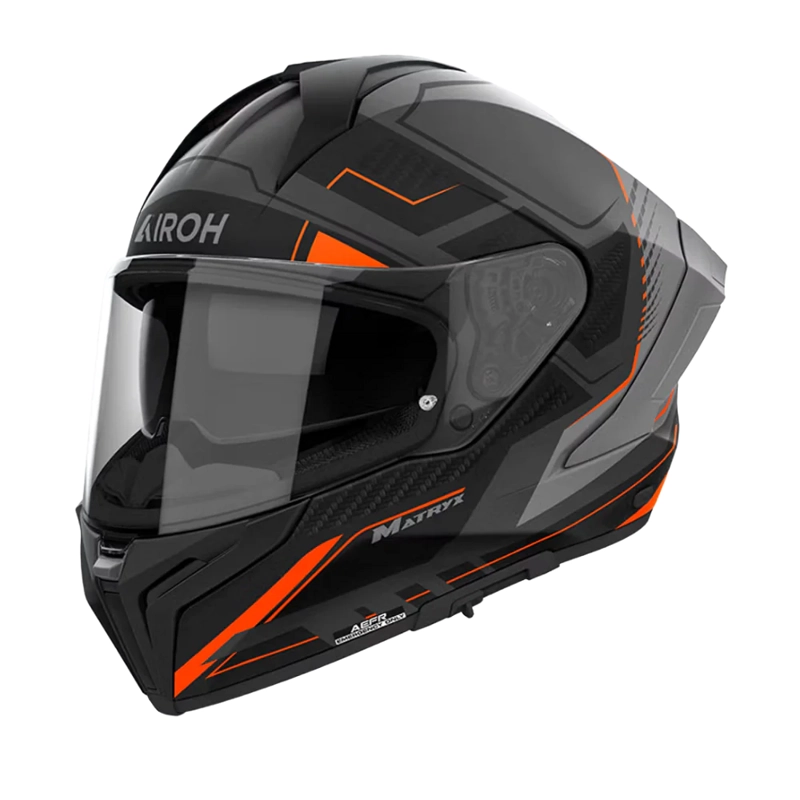 CASCO PARA MOTO AIROH MATRYX ROCKET NARANJO MATE - 1