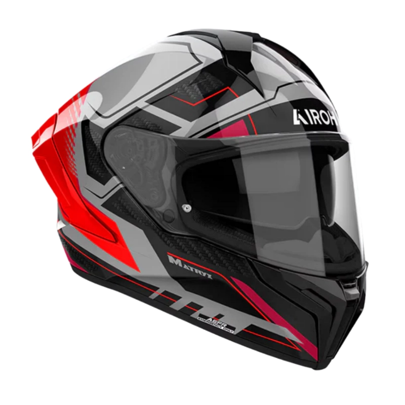 CASCO PARA MOTO AIROH MATRYX ROCKET ROJO BRILLO - 2