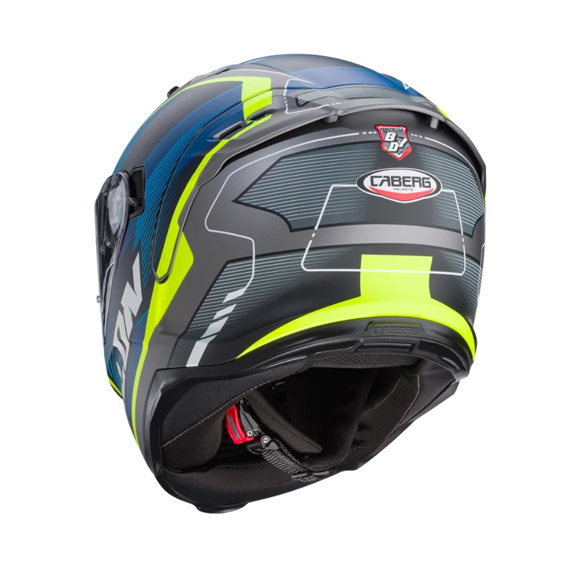CASCO PARA MOTO CABERG AVALON X OPTIC MATT GREY/BLUE/YELLOW FLUOR - 3