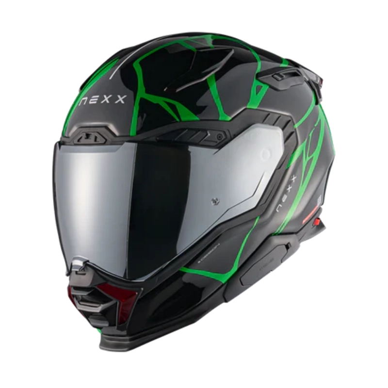CASCO PARA MOTO NEXXX.WST3 B-SIDE BLACK.GREEN - 1