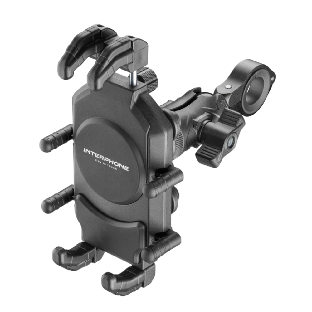 INTERPHONE SOPORTE UNIVERSAL DE CELULAR PARA MOTO CON MODULO ANTIVIBRACION - 1
