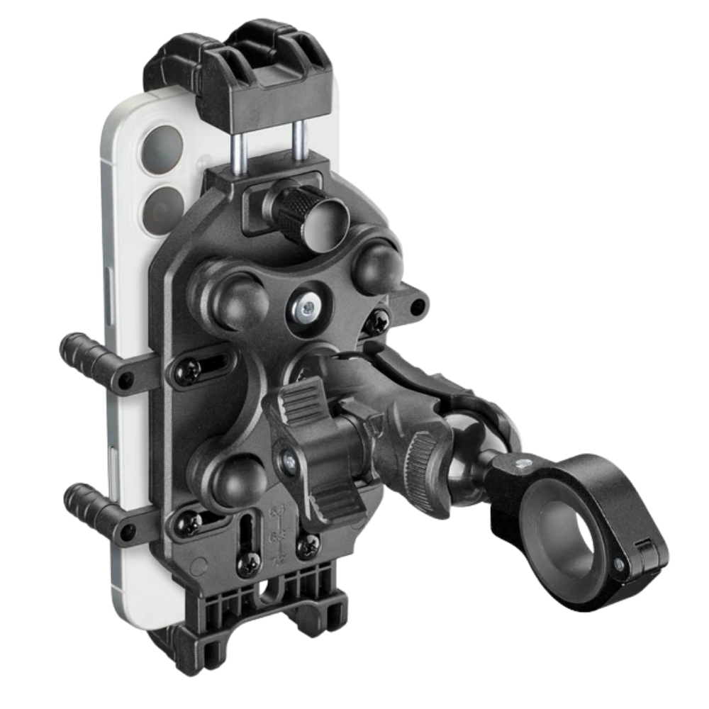 INTERPHONE SOPORTE UNIVERSAL DE CELULAR PARA MOTO CON MODULO ANTIVIBRACION - 3