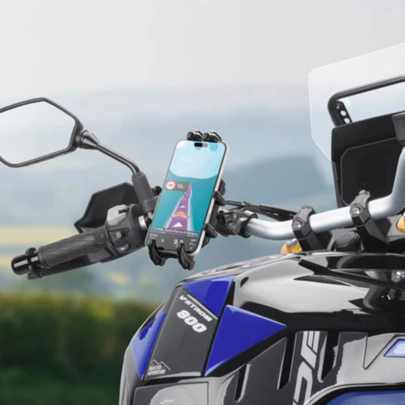 INTERPHONE SOPORTE UNIVERSAL DE CELULAR PARA MOTO CON MODULO ANTIVIBRACION - 4