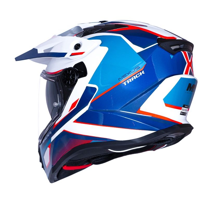 CASCO PARA MOTO MT TRACK SV HS218 NEXUS  A7 AZUL BRILLO - 3