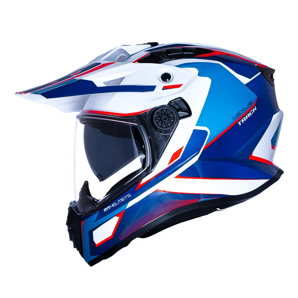 CASCO PARA MOTO MT TRACK SV HS218 NEXUS  A7 AZUL BRILLO - 4