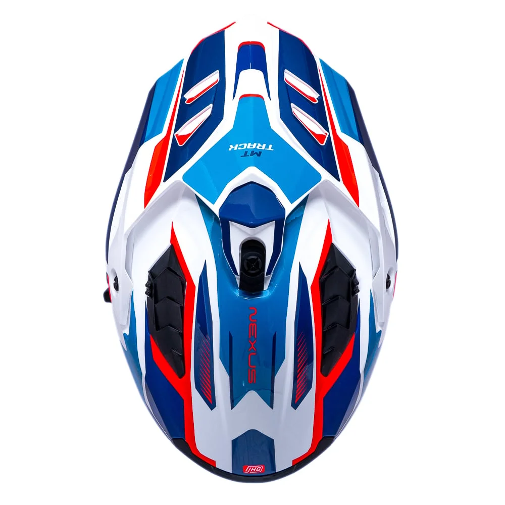 CASCO PARA MOTO MT TRACK SV HS218 NEXUS  A7 AZUL BRILLO - 5