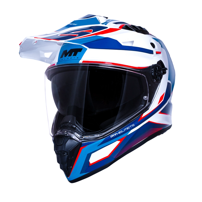 CASCO PARA MOTO MT TRACK SV HS218 NEXUS  A7 AZUL BRILLO - 2