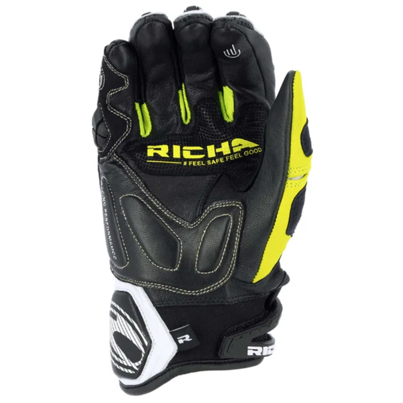 GUANTES PARA MOTO RICHA STEALTH FLUOR YELLOW - 2