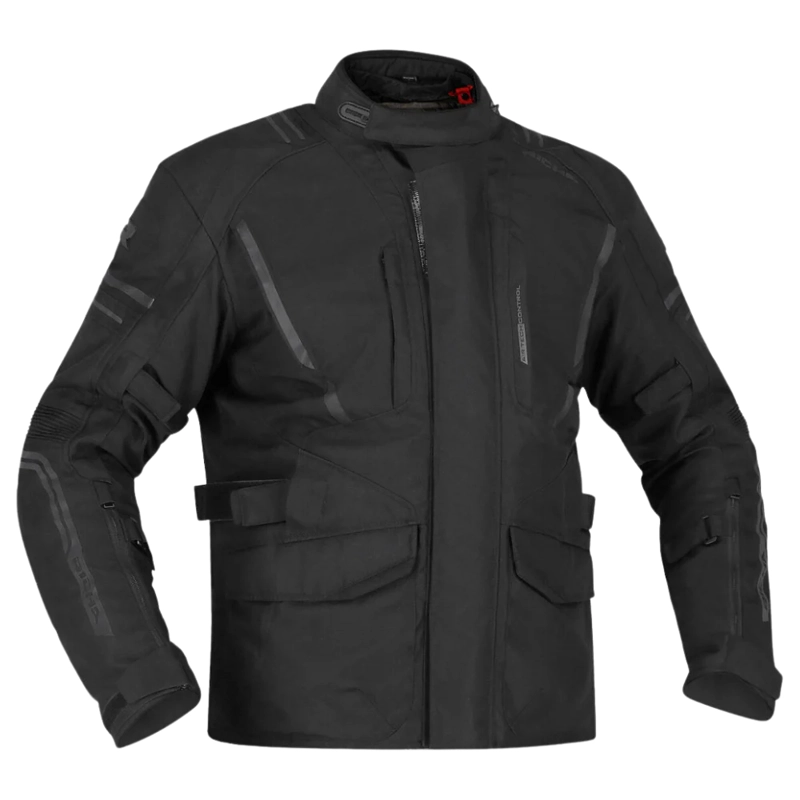 CHAQUETA DE MOTO RICHA INFINITY 3 NEGRA  IMPERMEABLE CON PROTECCIONES - 1