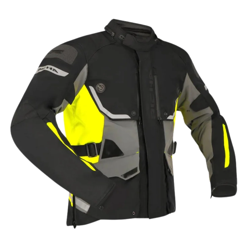 CHAQUETA DE MOTO RICHA INFINITY 3 PRO AMARILLO - IMPERMEABLE CON PROTECCIONES - 1