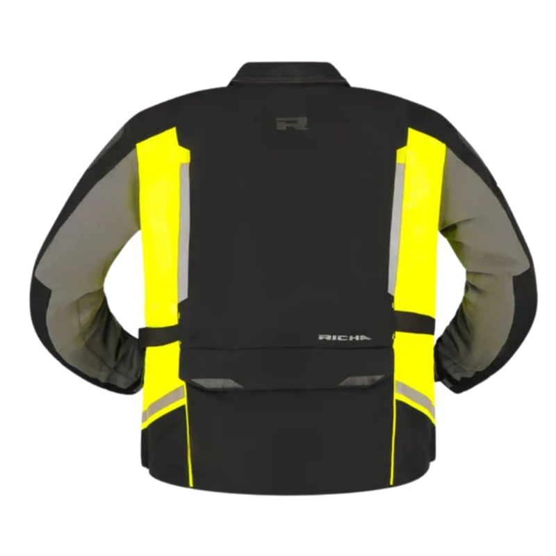 CHAQUETA DE MOTO RICHA INFINITY 3 PRO AMARILLO - IMPERMEABLE CON PROTECCIONES - 3