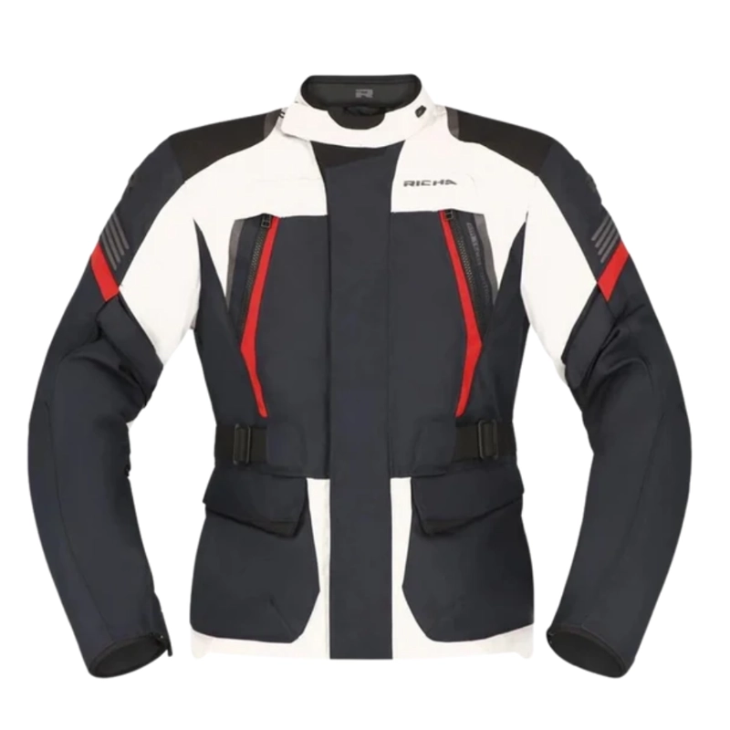 CHAQUETA PARA MOTO RICHA  PHANTOM 3 AZUL NAVY/ROJO - 2