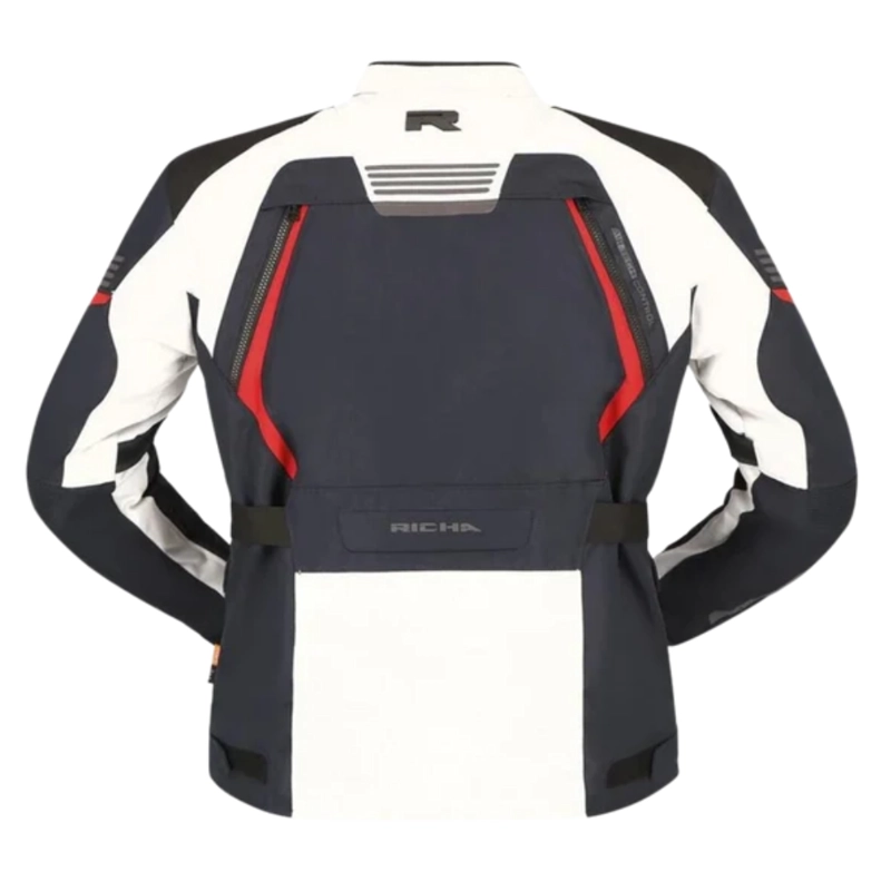 CHAQUETA PARA MOTO RICHA  PHANTOM 3 AZUL NAVY/ROJO - 3