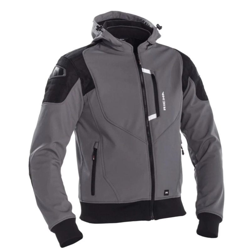 CHAQUETA PARA MOTO RICHA ATOMIC WP GREY/FLUOR YELLOW - 1