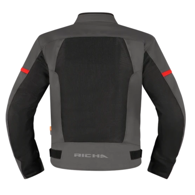 CHAQUETA PARA MOTO RICHA AUYAN IMPERMEABLE GREY/RED - 4