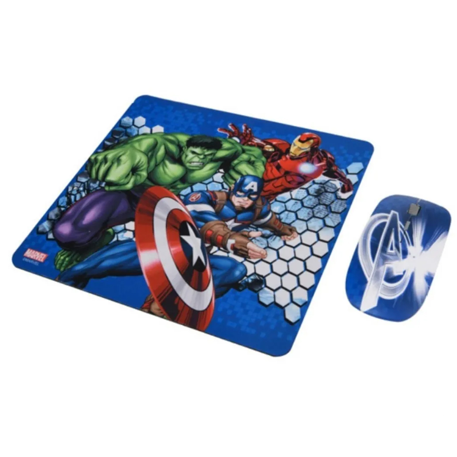 Ripley - KIT MOUSE ÓPTICO INALÁMBRICO + MOUSEPAD MARVEL AVENGERS