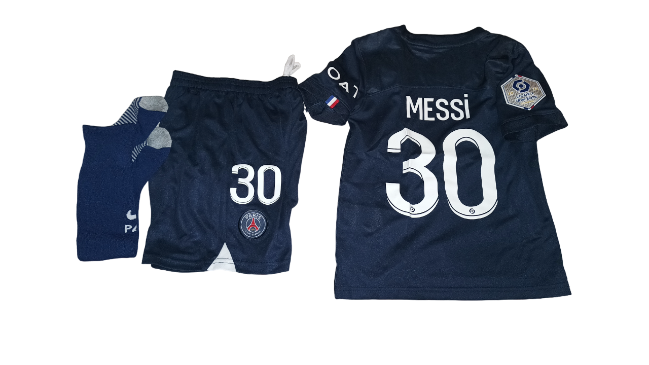 KIT PACK FÚTBOL NIÑOS PSG MESSI 22 23 CONJUNTO 23 24 - 3