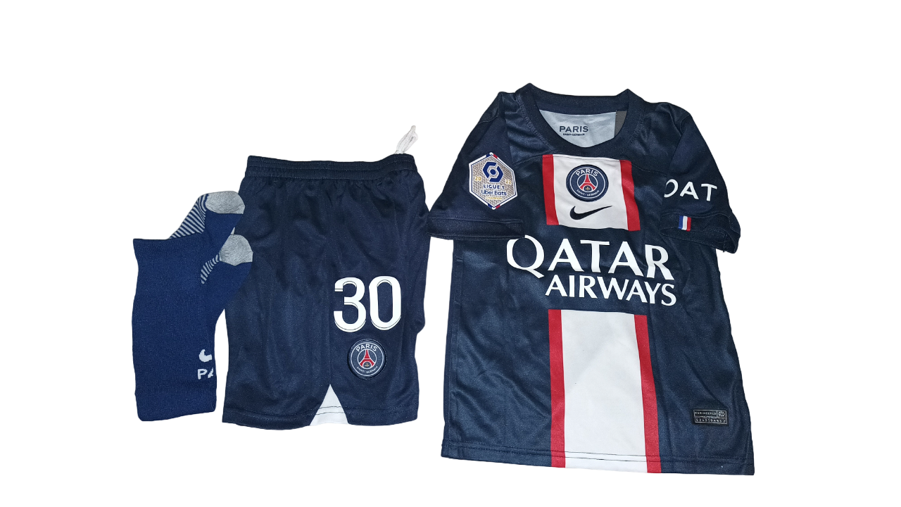 KIT PACK FÚTBOL NIÑOS PSG MESSI 22 23 CONJUNTO 23 24 - 4
