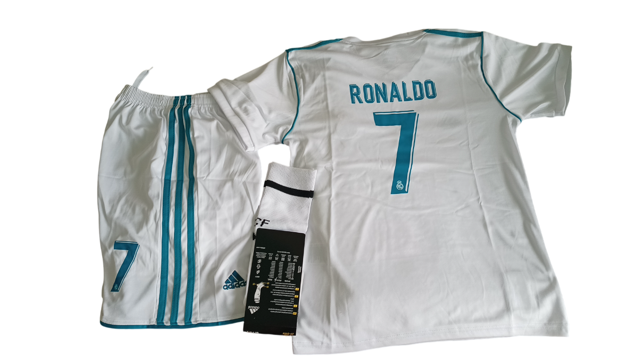 KIT PACK REAL MADRID NIÑOS RETRO RONALDO 2017 2018 - 2