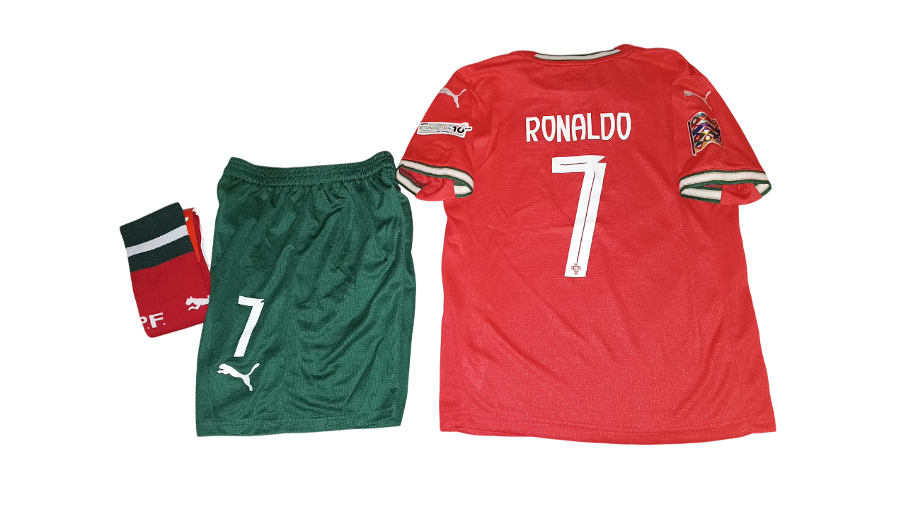 CONJUNTO NIÑOS PORTUGAL RONALDO 25 26 CAMPEON DE LAS NACIONES - 1