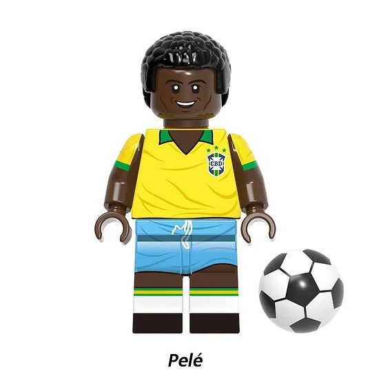 SET FIGURAS DEL FUTBOL PACK MESSI RONALDO PELE MARADONA BLOQUES - 6