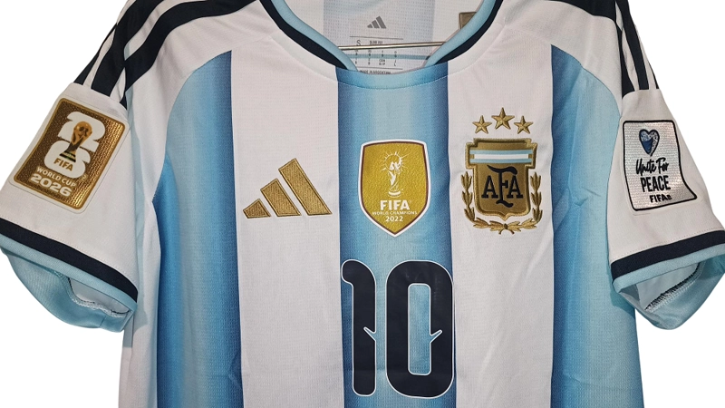 CAMISETA ARGENTINA TITULAR 26 27 MESSI COPA DEL MUNDO - 5