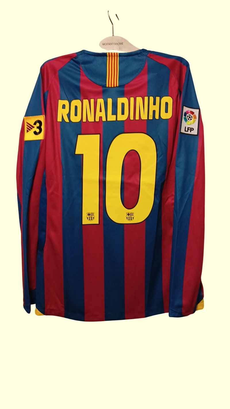CAMISETA MANGA LARGA BARCELONA RETRO RONALDINHO 2005 2006 - 1