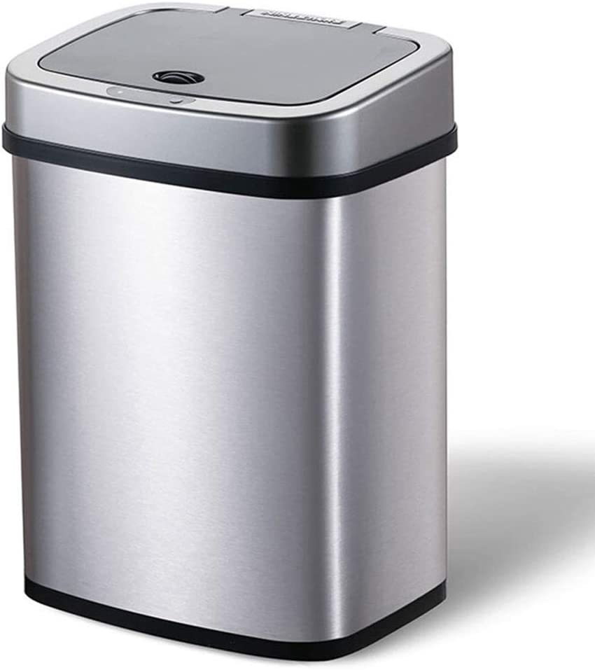 BASURERO AUTOMATICO PAPELERA INTELIGENTE SENSOR 15 LTS ACERO INOXIDABLE - 4