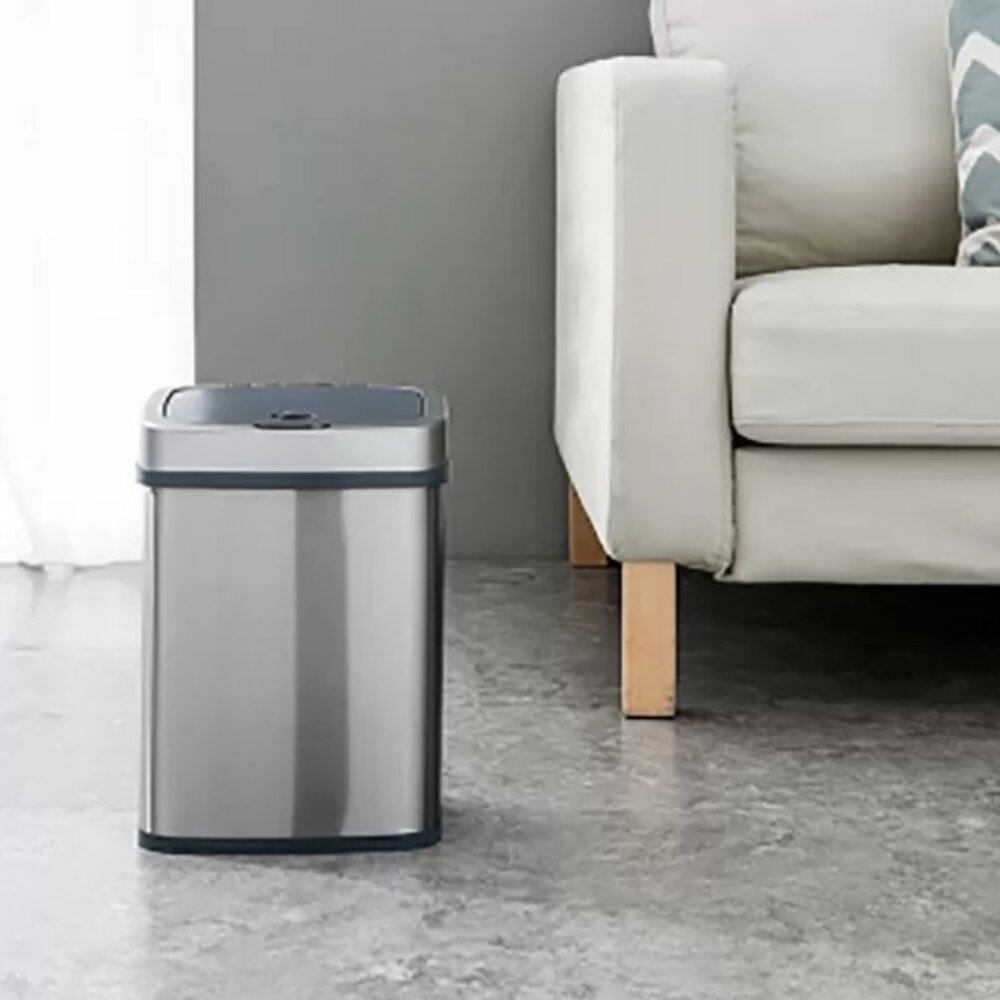 BASURERO NINE STARS AUTOMATICO PAPELERA INTELIGENTE SENSOR 15L ACERO INOXIDABLE - 4