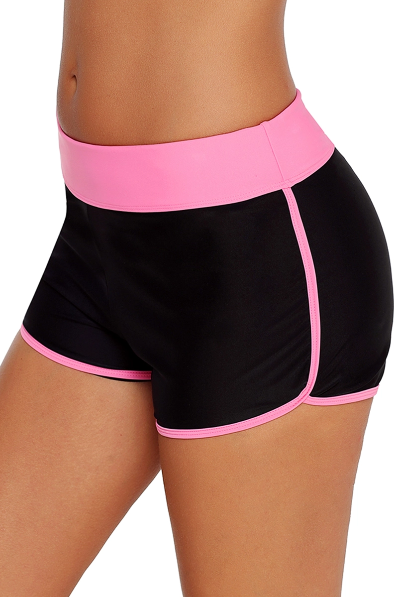 SHORT DE BAÑO DEPORTIVO MUJER ROSADO GLORIAHOON - 1