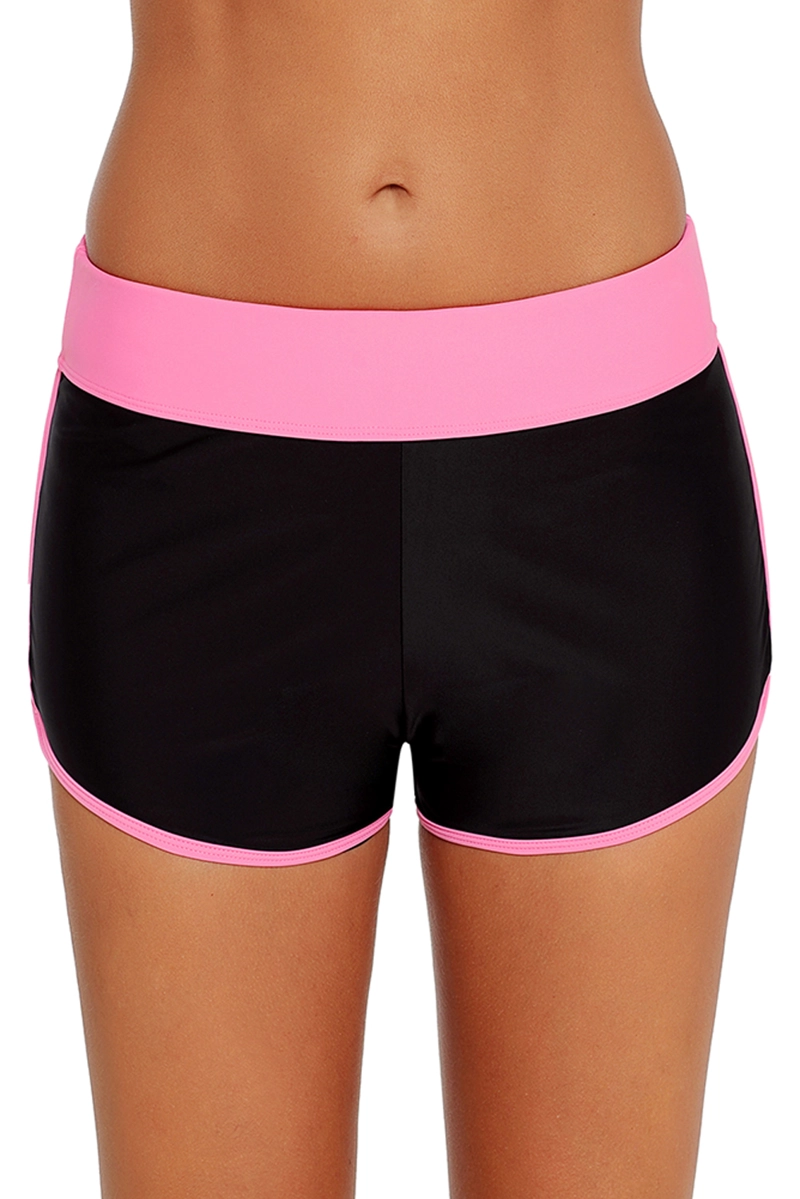 SHORT DE BAÑO DEPORTIVO MUJER ROSADO GLORIAHOON - 2