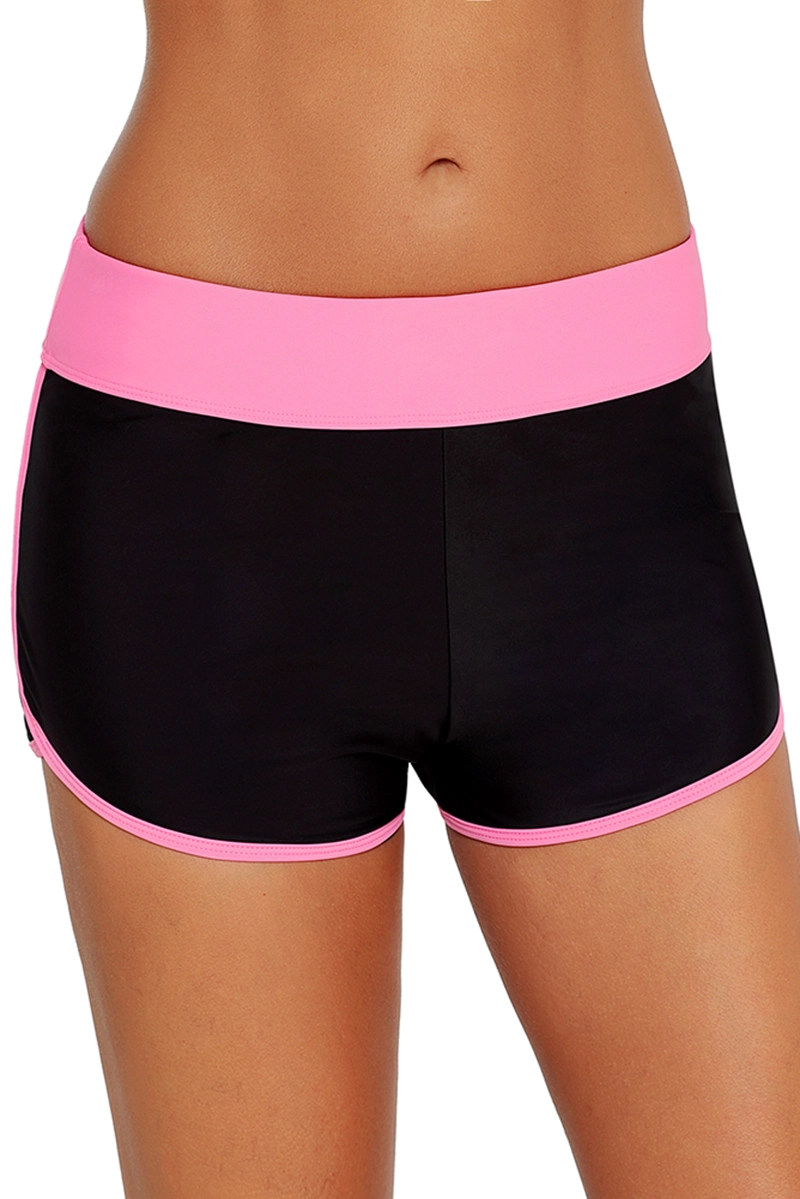 SHORT DE BAÑO DEPORTIVO MUJER ROSADO GLORIAHOON - 4