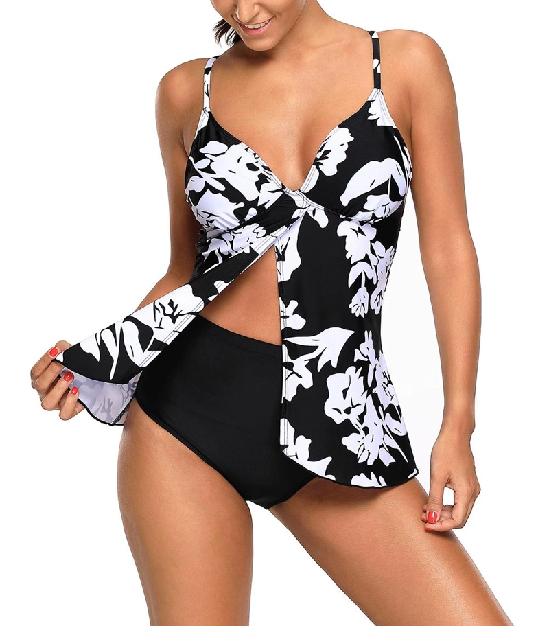 TRAJE DE BAÑO TANKINI SEXY SPORT PRINT CHIC GLORIAHOON - 6